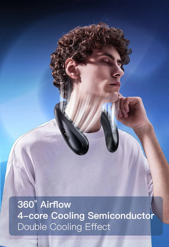 Arion Draagbare Nekventilator | Bladloos, Oplaadbaar & Koelende Halsairco voor Buiten
