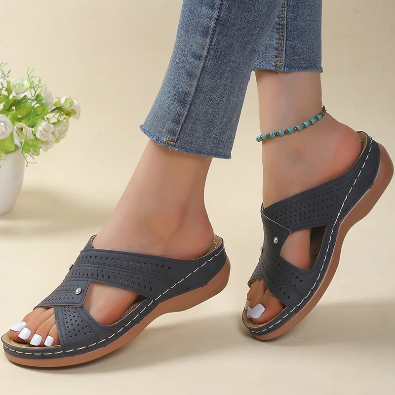 Vercomforta orthopedische sandalen voor dames | Ademende zomerschoenen met comfort zool