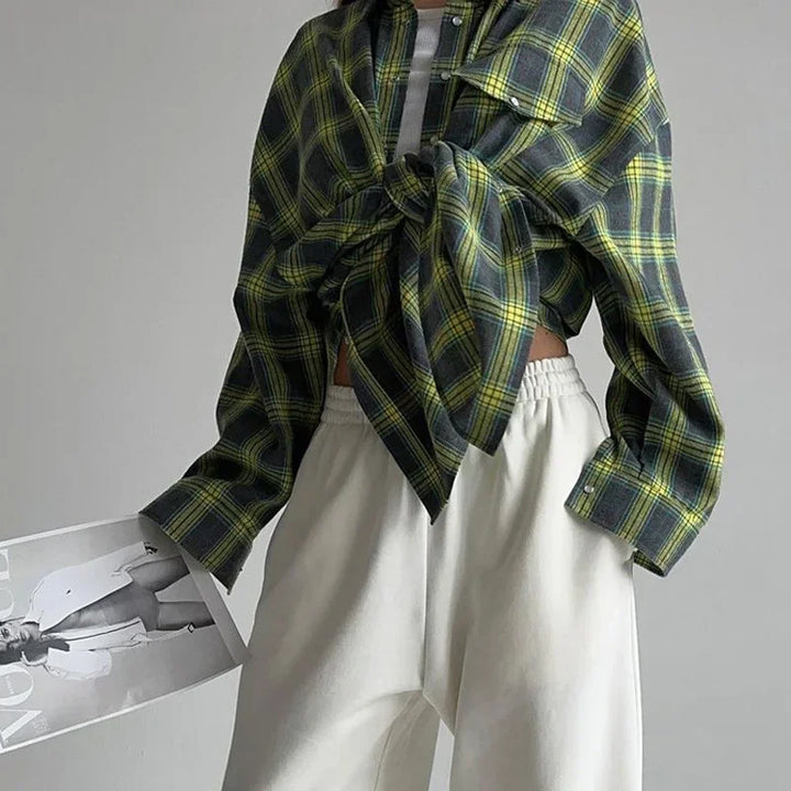 Geruit Oversized Overhemd van Katoen voor Casual en Comfortabel Draagcomfort