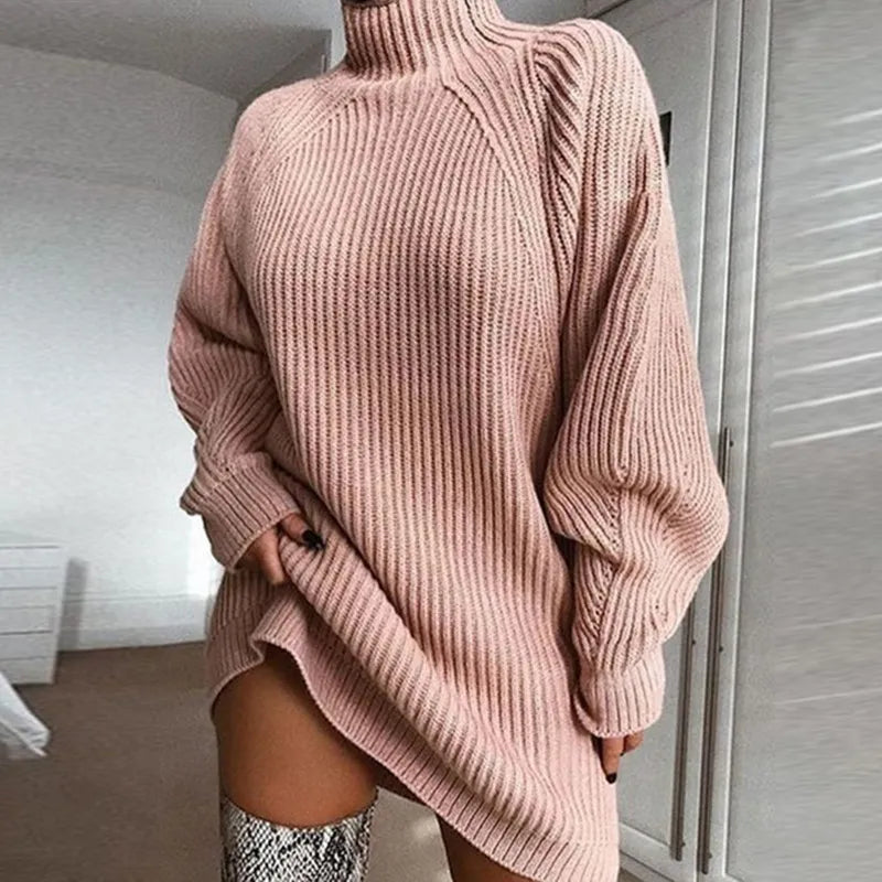 Elina  -  Long Turtle Neck Sweater
