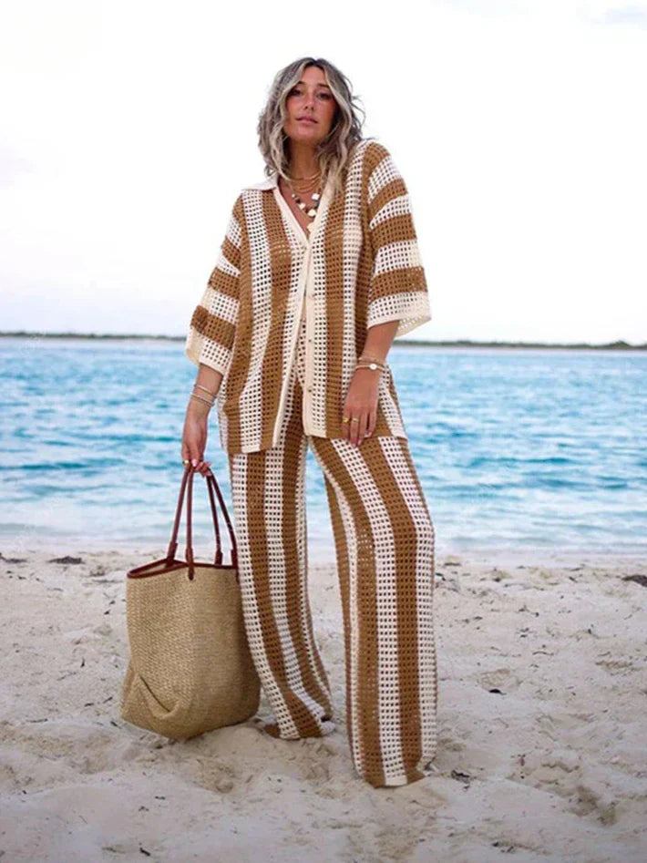 Trendy zomeroutfit met losse pasvorm en veelzijdige stijl