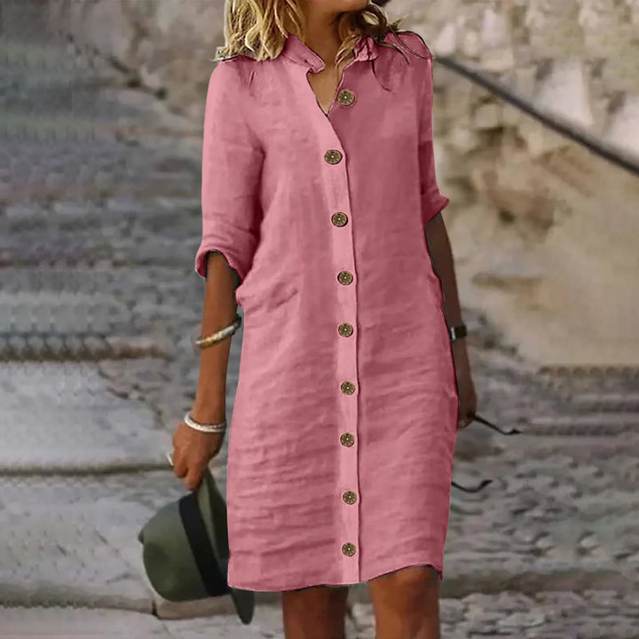 Elfriede - Elegante zomerjurk met buikbedekking