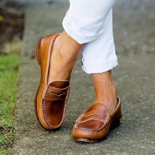 Malina Orthopedische Schoenen voor Dames | Hoogwaardige Leren Mocassins met Geheugenfoam Zool