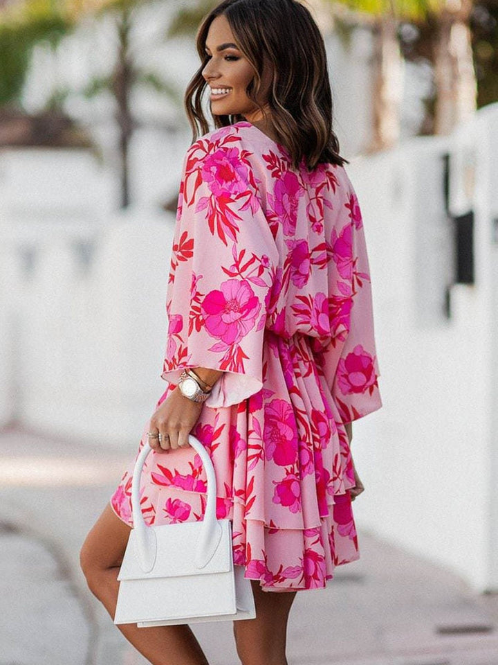 Noelia dames mini jurk met V-hals Luchtig, comfortabel & veelzijdig voor zomerse looks