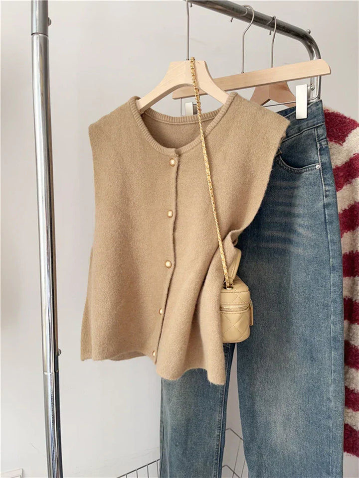 Adeline - Geraffineerd gilet met knopen, ideaal voor een klassieke stijl