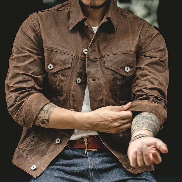 NightSky Waxed Cotton Jacket – Duurzaam, waterdicht en windbestendig