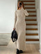 Sasha | Lange jurk met plooien & aansluitende snit | Elegantie & comfort
