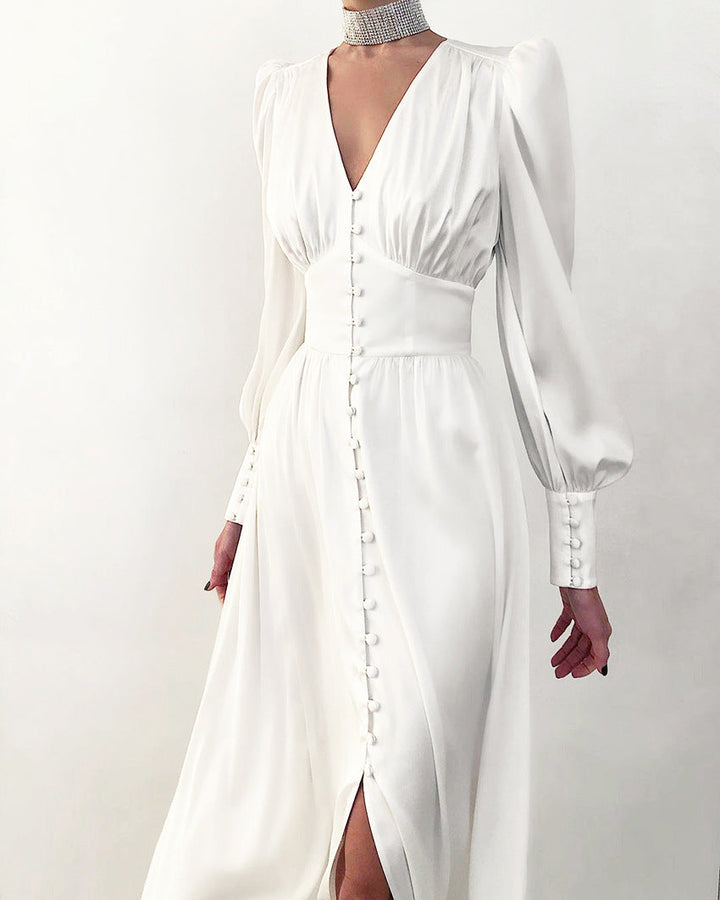 Arya Satijnen Midi Dress | Sprankelende Elegantie & Chique Stijl