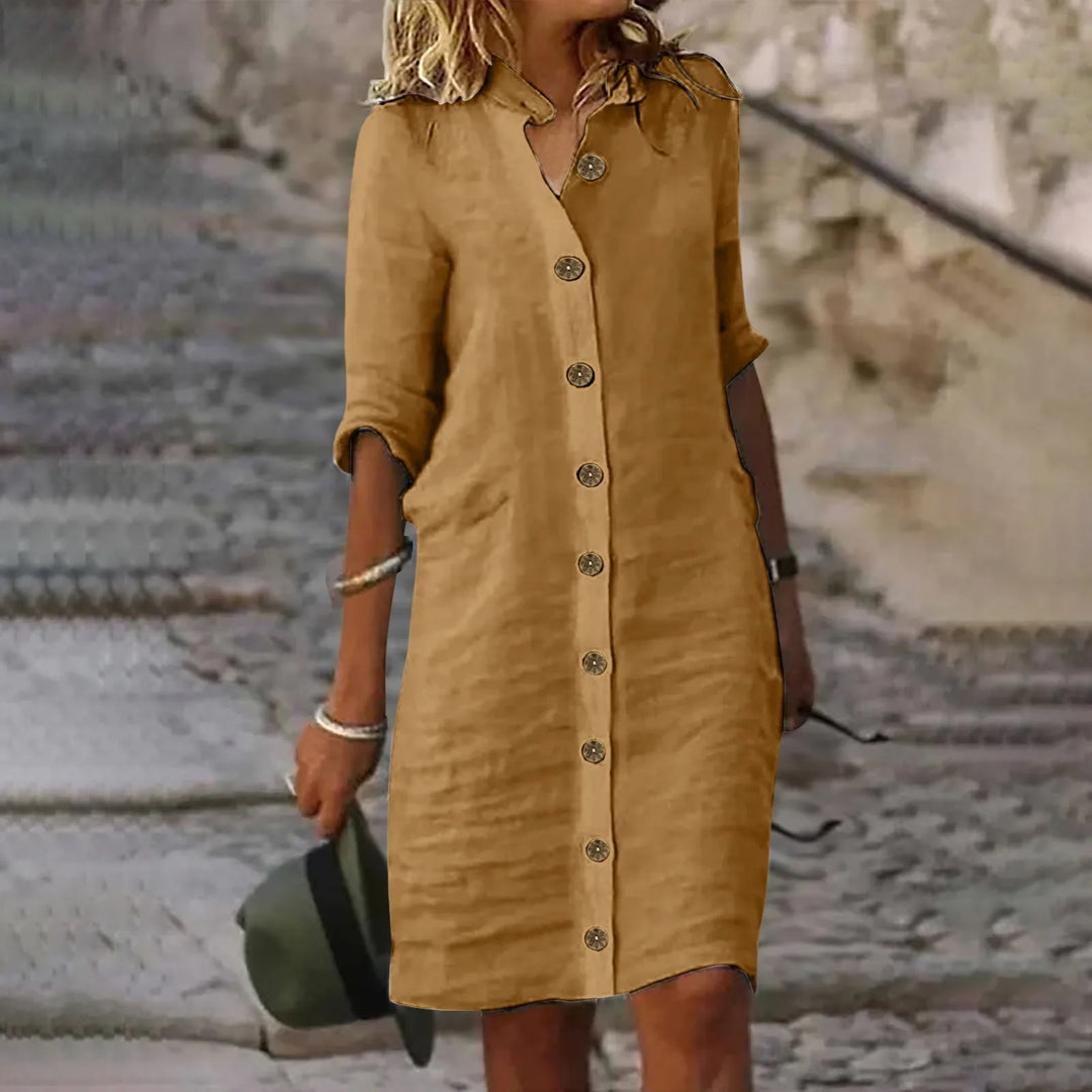Elfriede - Elegante zomerjurk met buikbedekking