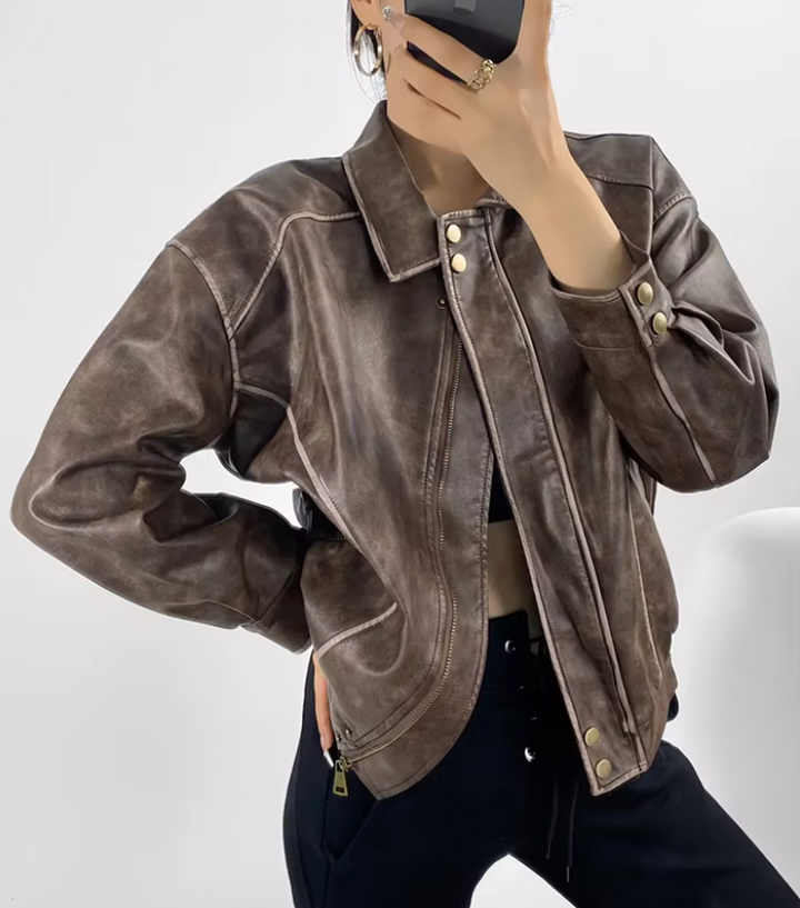 LORENA – Koreaanse vintage leren jas