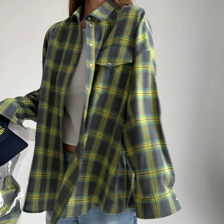 Geruit Oversized Overhemd van Katoen voor Casual en Comfortabel Draagcomfort