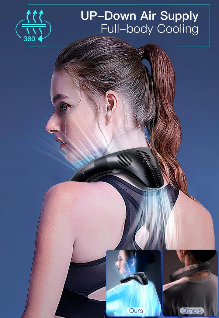 Arion Draagbare Nekventilator | Bladloos, Oplaadbaar & Koelende Halsairco voor Buiten