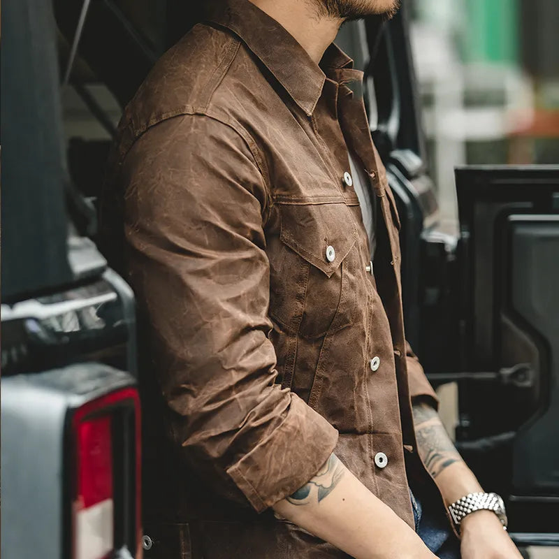 NightSky Waxed Cotton Jacket – Duurzaam, waterdicht en windbestendig
