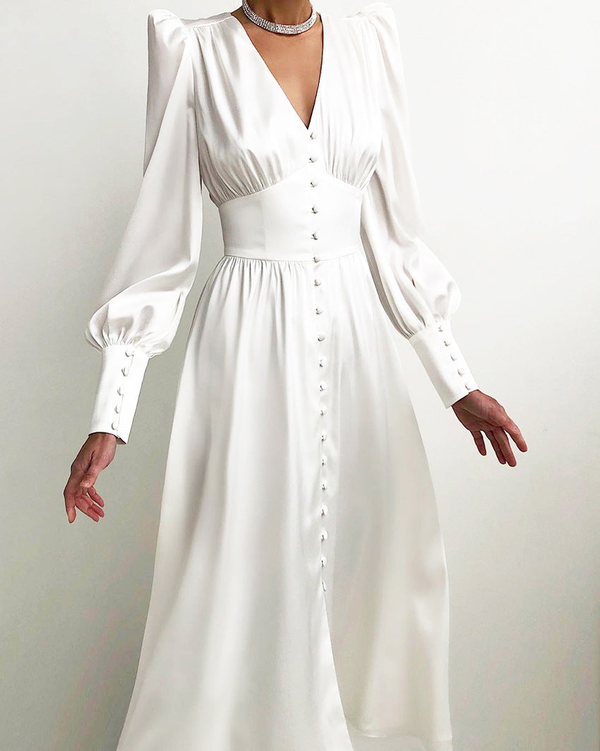 Arya Satijnen Midi Dress | Sprankelende Elegantie & Chique Stijl