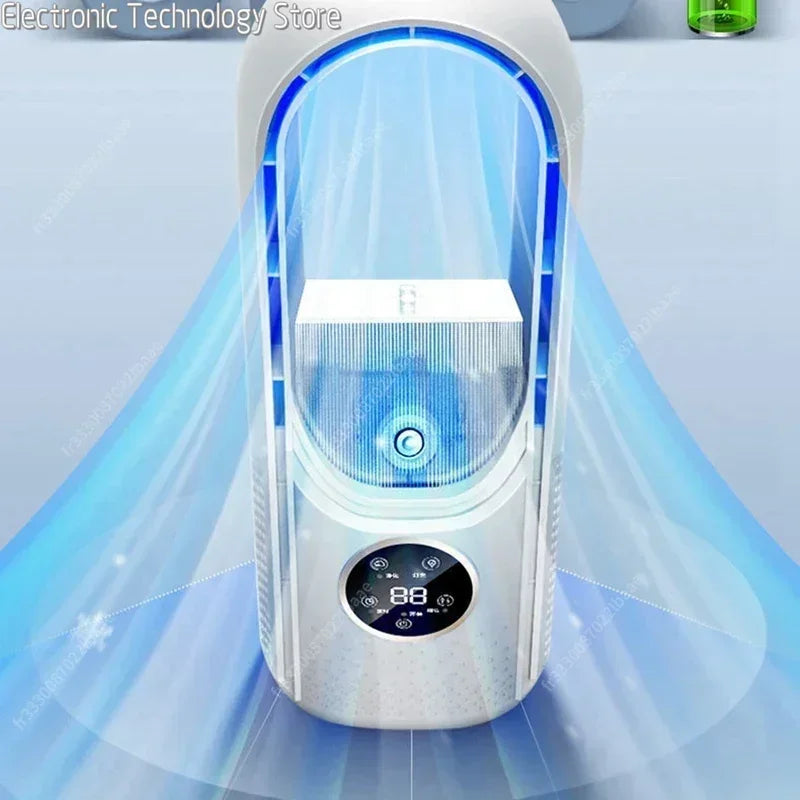 Aeris Bladloze Bureauventilator 6 Snelheden | Koelventilator met Luchtbevochtiger & USB
