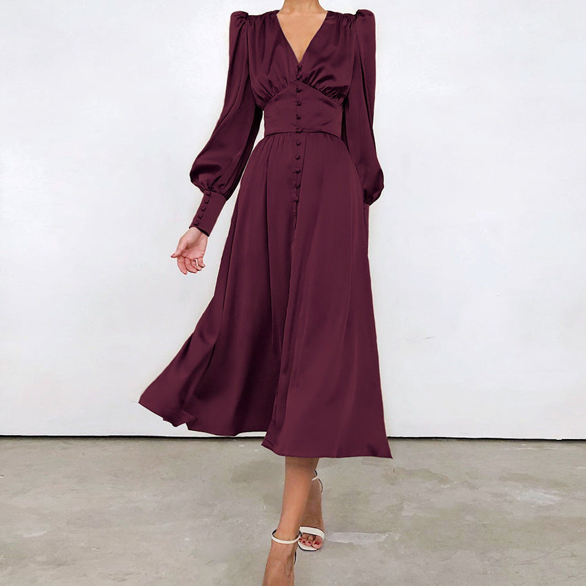 Arya Satijnen Midi Dress | Sprankelende Elegantie & Chique Stijl
