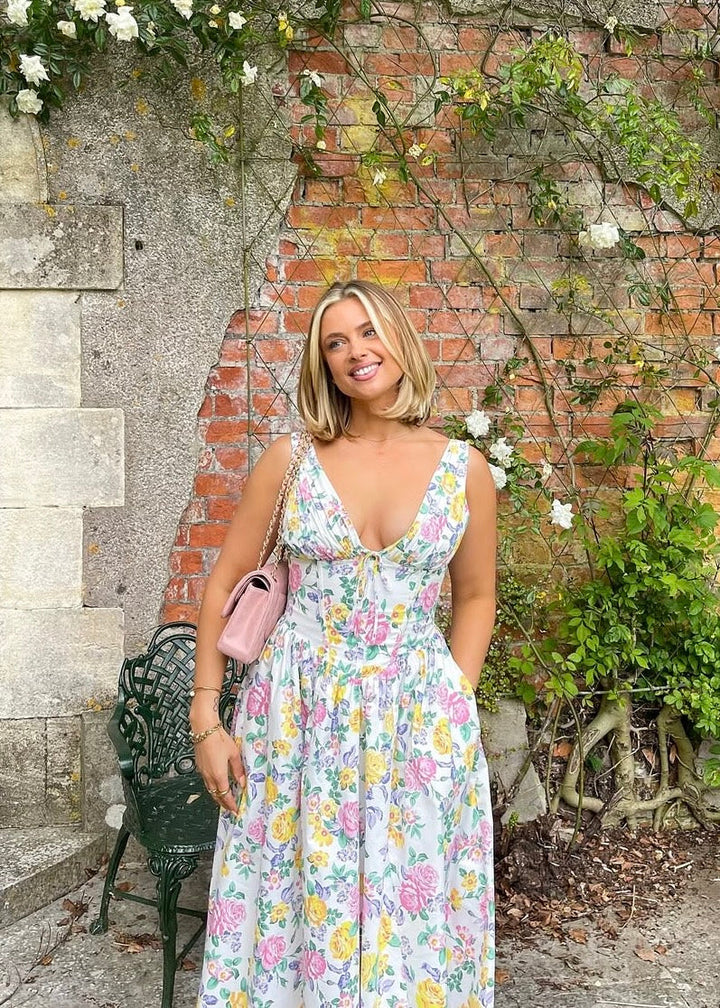 Flare Jurk | Romantisch Corset-Effect & Midi-Lengte voor Elegante Zomerlooks