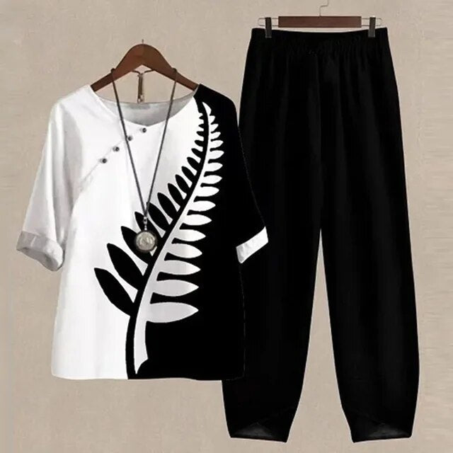 Trendy Bedrukte Outfit - Stijlvolle en Comfortabele Kleding voor Elke Gelegenheid
