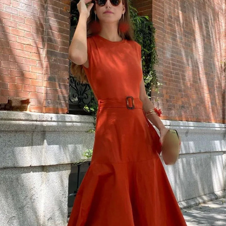 Ditta | Casual zomerjurk voor vrouwen met riem - luchtig, modieus & comfortabel
