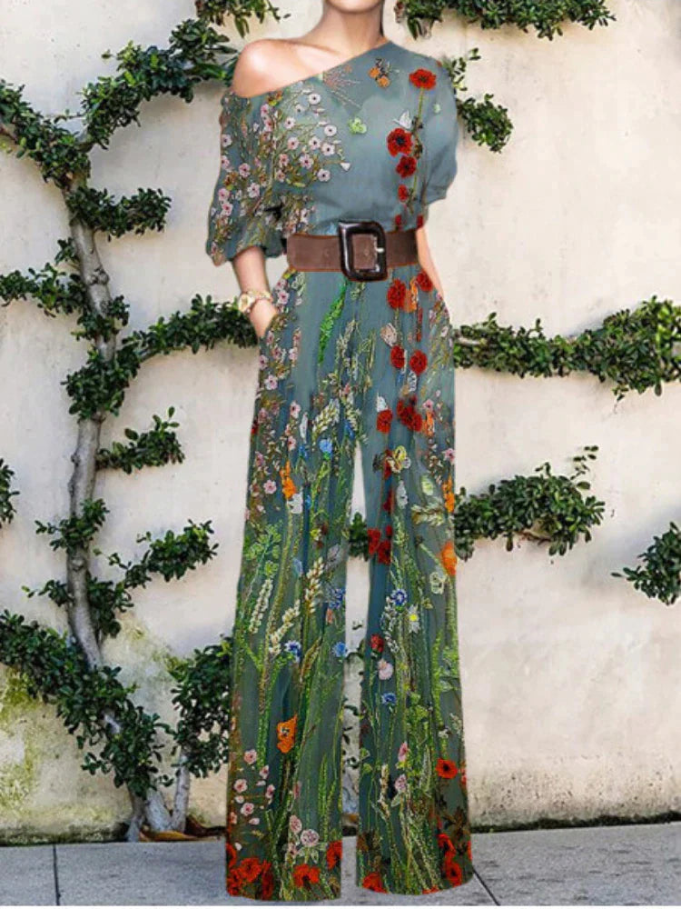 Chanine jumpsuit voor dames Luchtig model en vrouwelijk silhouet voor lente & zomer