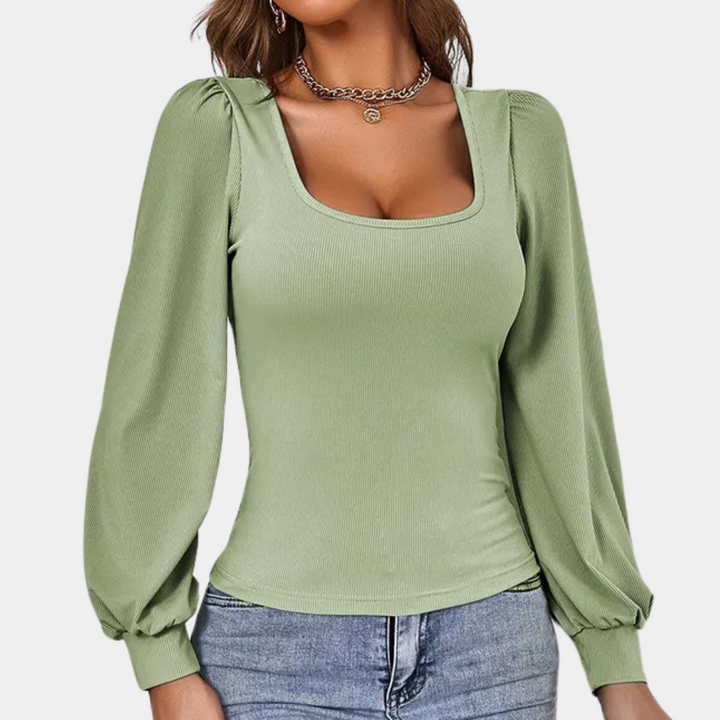 Tinki Elegante Top voor Dames | Stijlvolle Puffmouwen & Flatterende Pasvorm