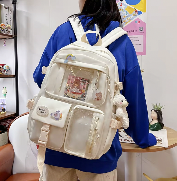 Milo transparante rugzak met personalisatie Creatief ontwerp & veel opbergruimte voor dagelijks leven & school