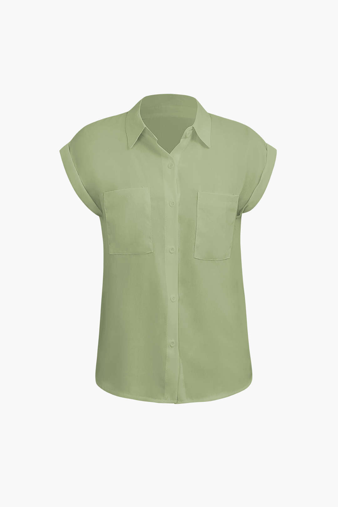Vittoria damesshirt | Minimalistisch shirt met geknoopte zoom & opgerolde mouwen