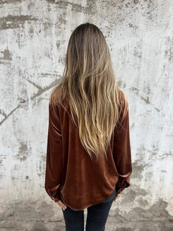 Karla - Luxueus Fluwelen Overhemd