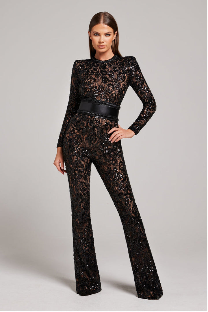 Marai Jumpsuit met kanten details en vloeiende pijpen