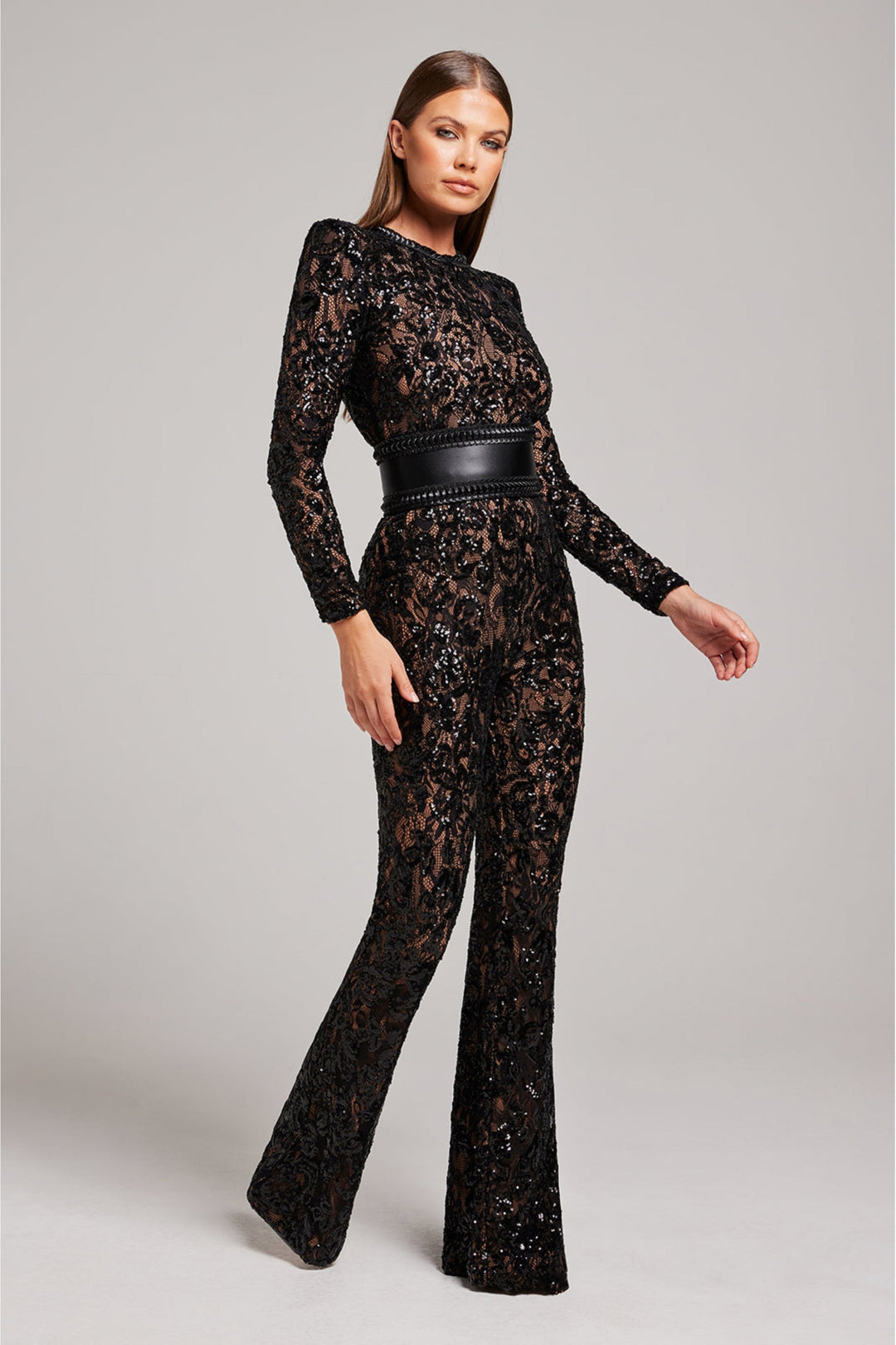 Marai Jumpsuit met kanten details en vloeiende pijpen
