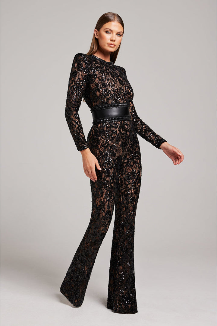 Marai Jumpsuit met kanten details en vloeiende pijpen
