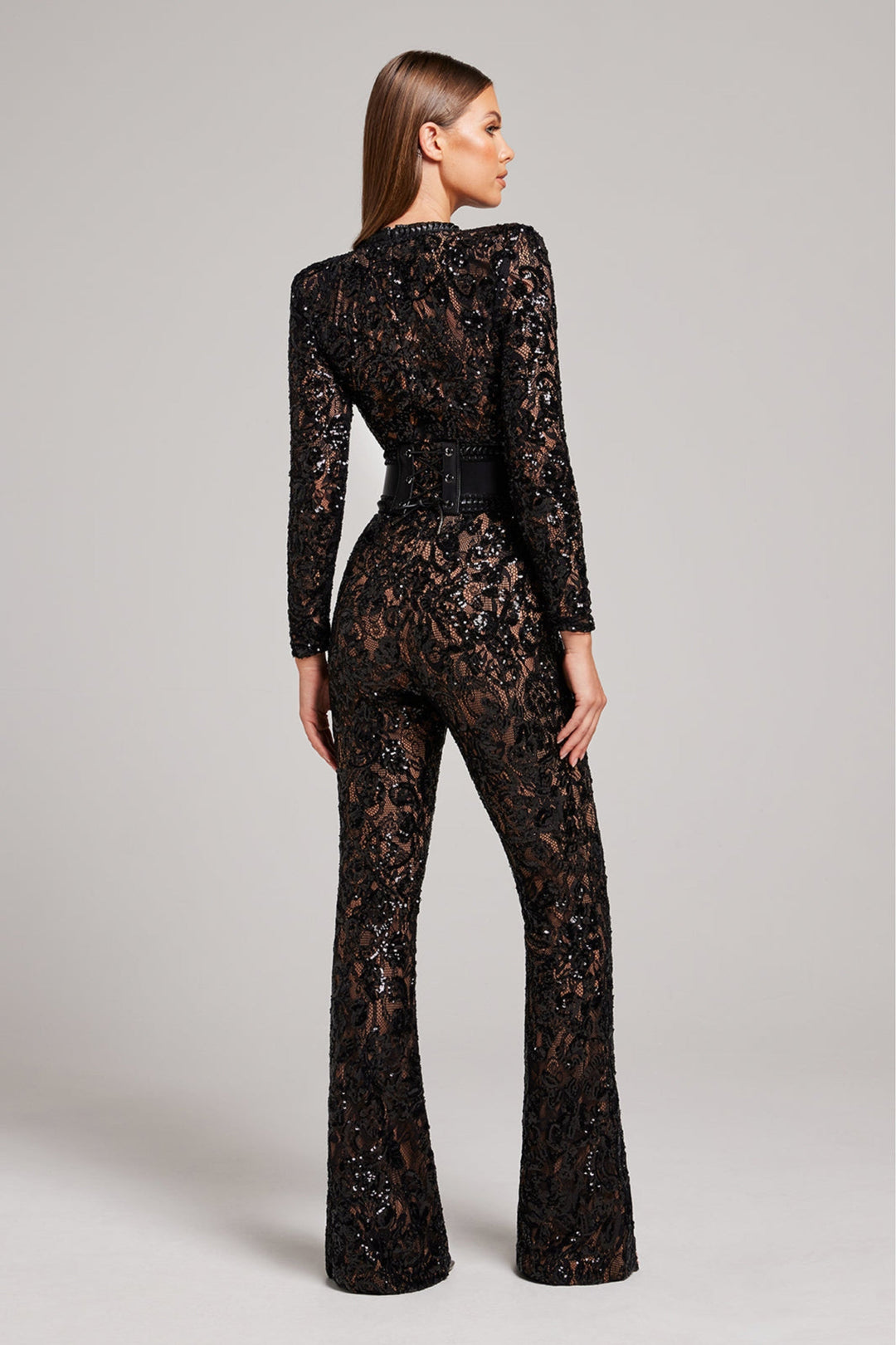 Marai Jumpsuit met kanten details en vloeiende pijpen
