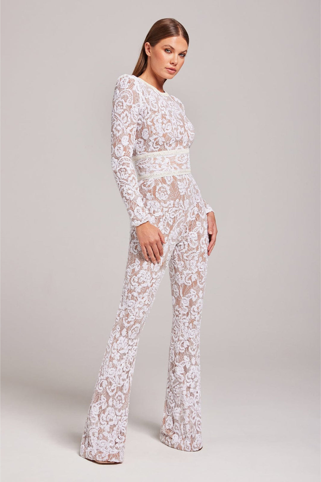 Marai Jumpsuit met kanten details en vloeiende pijpen