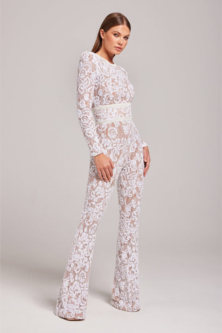 Marai Jumpsuit met kanten details en vloeiende pijpen