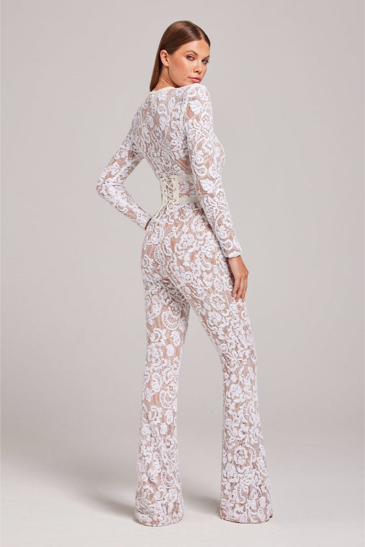 Marai Jumpsuit met kanten details en vloeiende pijpen