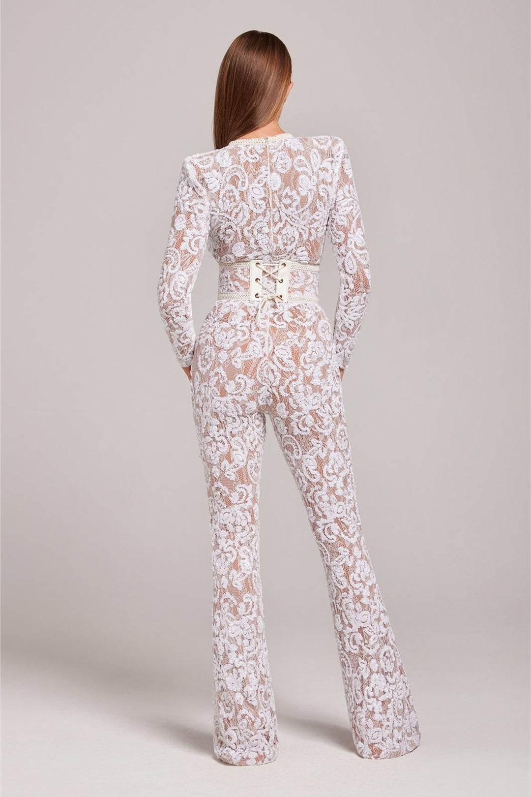 Marai Jumpsuit met kanten details en vloeiende pijpen