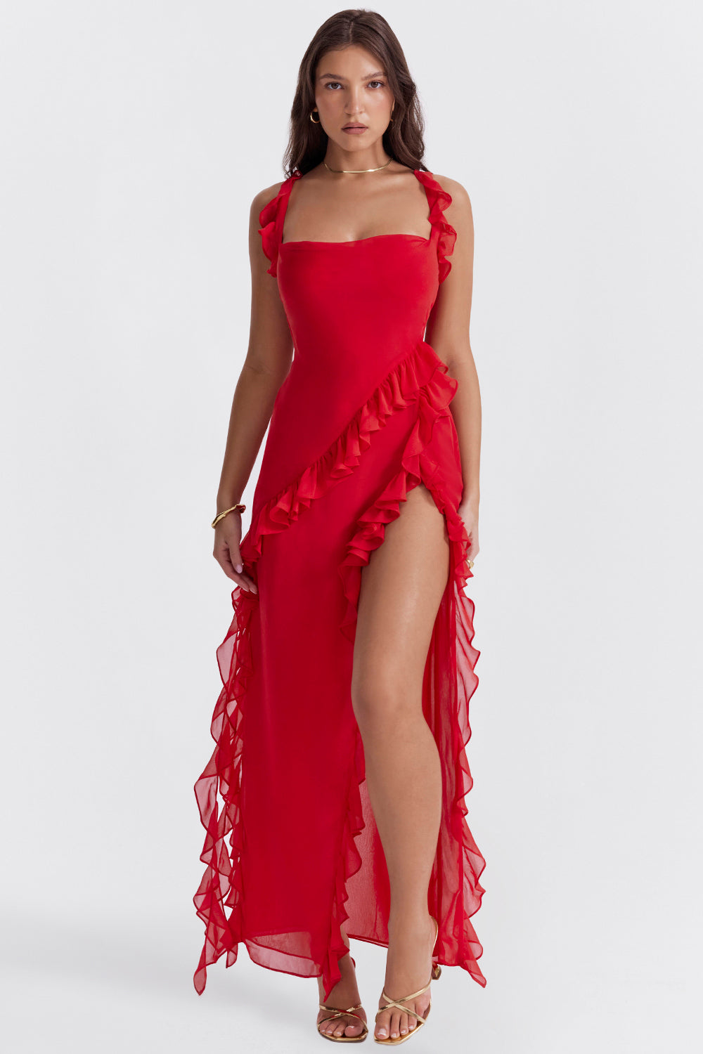 Ariella Elegante damesjurk met ruches en luchtig ontwerp | Feestelijk & figuurflatterend