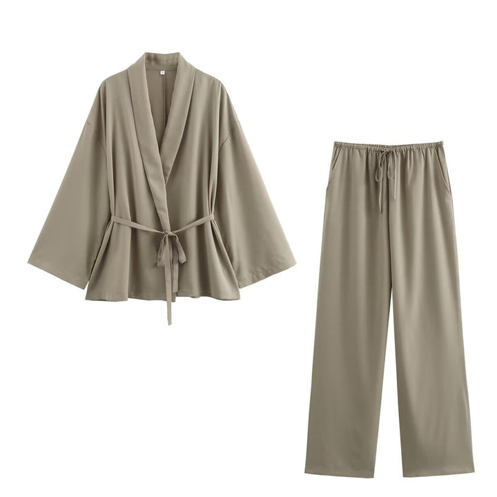 Nalani linnen kimono set voor vrouwen | Luchtig, elegant & veelzijdig voor lente en zomer