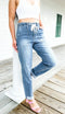 Xyrisa blauwe Demin joggingbroek
