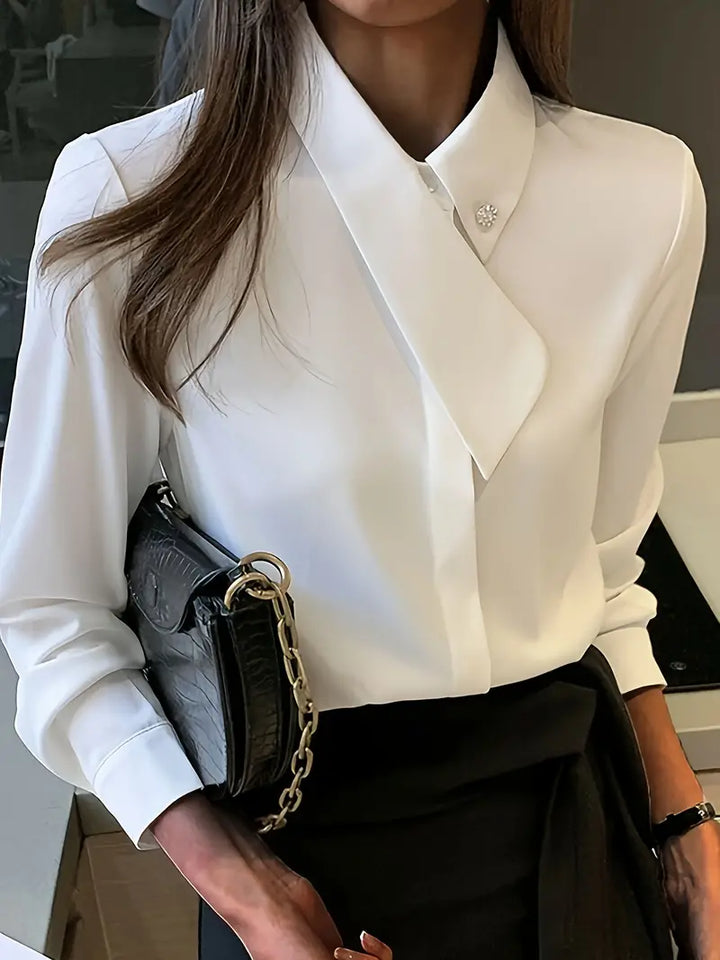 Livia | Elegante Vrouwenblouse met Verborgen Sluiting - Chic en Comfortabel