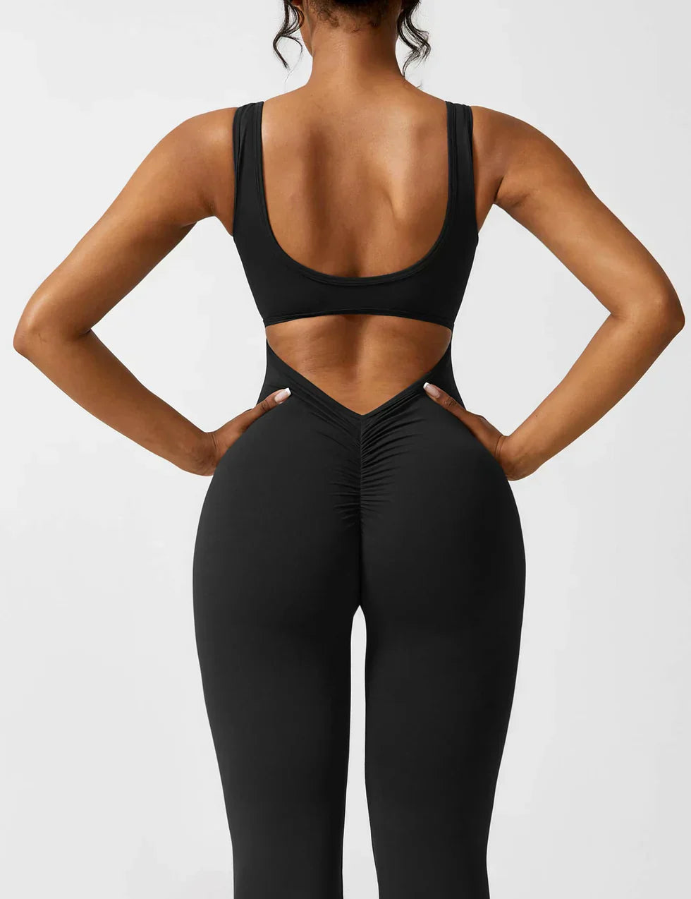 Elena Uitlopende jumpsuit met V-rug
