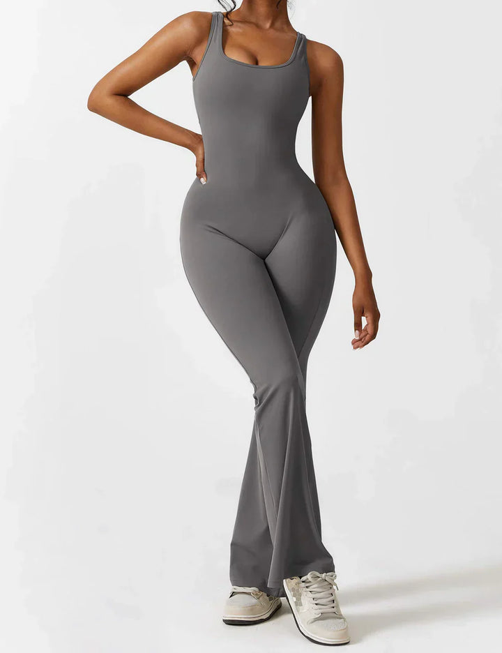Elena Uitlopende jumpsuit met V-rug