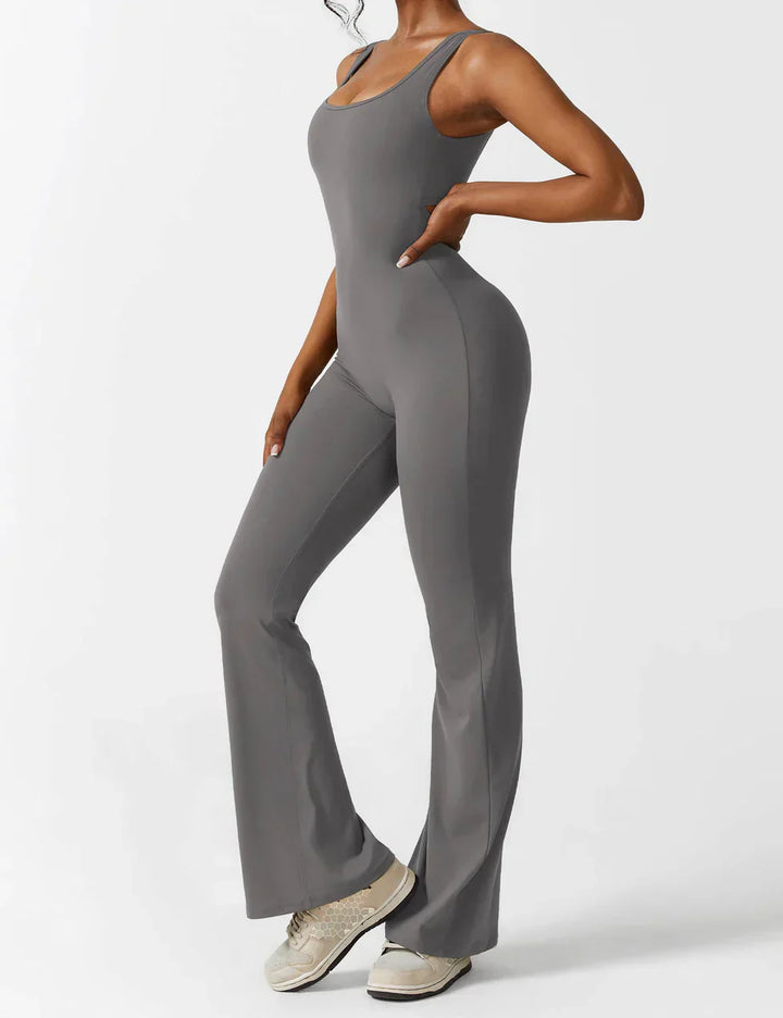Elena Uitlopende jumpsuit met V-rug