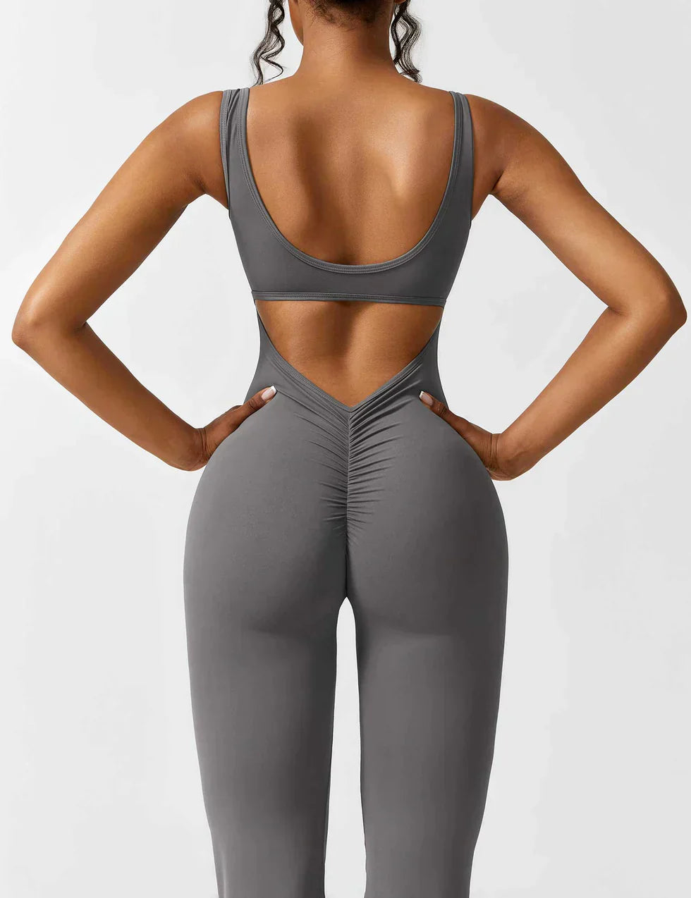 Elena Uitlopende jumpsuit met V-rug