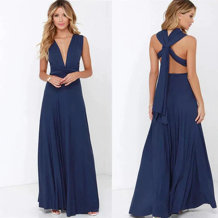 Eliane wikkeljurk voor dames | midi-jurk met V-hals en strikceintuur in een vloeiend silhouet