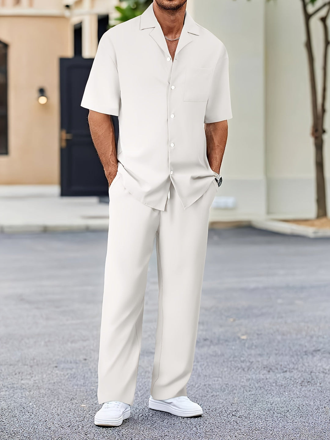 Shirt en broek met lange mouwen | Katoenmix | Modern & comfortabel