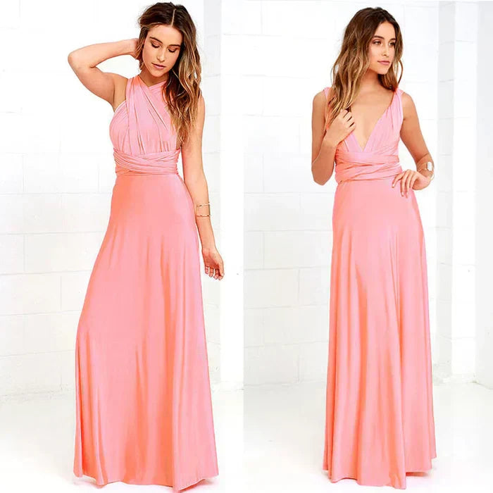 Eliane wikkeljurk voor dames | midi-jurk met V-hals en strikceintuur in een vloeiend silhouet