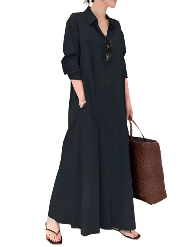 Livia maxi jurk voor dames - Elegante lange jurk met A-lijn silhouet