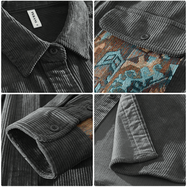 Loris Geribbeld Katoenen Shirt – Klassiek Design van Hoogwaardig Katoen voor Stijl en Comfort