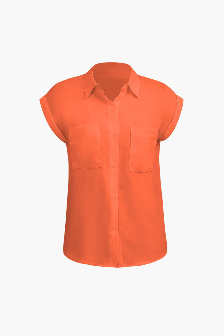 Vittoria damesshirt | Minimalistisch shirt met geknoopte zoom & opgerolde mouwen